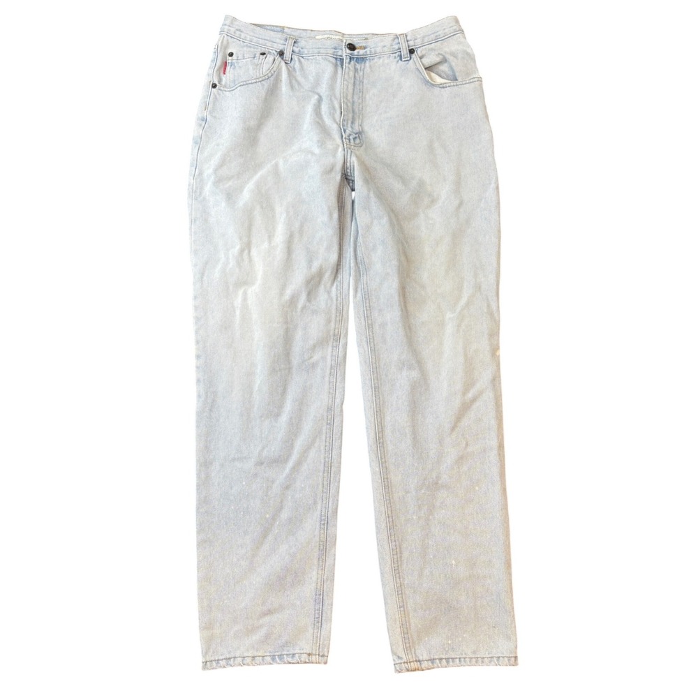 Vintage Bugle Boy Jeans Mens 36x32 Light Wash Denim Straight Leg Baggy Grunge